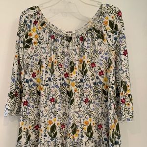 Floral off the shoulder